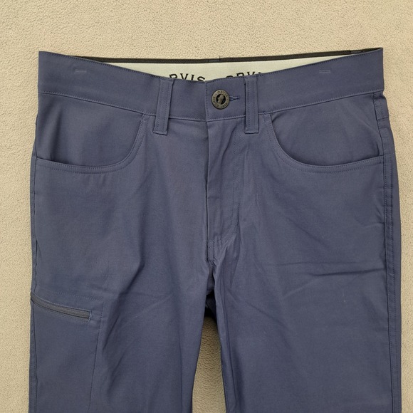Orvis Mens Water Repellent Stretch Tech Pants Blue Size 30x30 Hiking Fishing - Picture 2 of 10